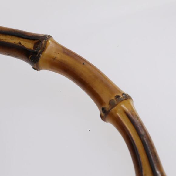 GUCCI Bamboo Shoulder Bag Suede 2way Black Gold 001 1781 1577 Auth 141499 - Picture 15 of 16